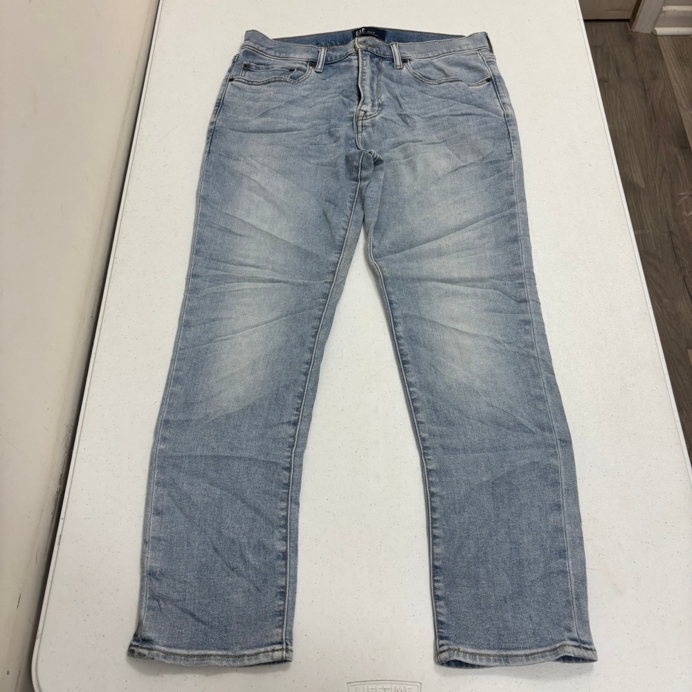 Gap Mens Slim Soft Wear Light Wash Blue Denim Jeans 32x30